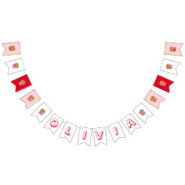 映画ナイトスリープポップコーン誕生日パーティー バンティングフラッグ