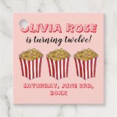 映画ナイトスリープポップコーン誕生日パーティー フェイバータグ (正面)