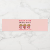 映画ナイトスリープポップコーン誕生日パーティー ペットボトルラベル (シングルラベル)