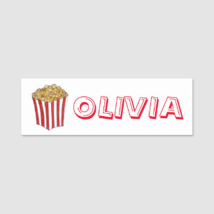 映画ナイトスリープポップコーン誕生日パーティー 名札
