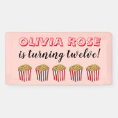 映画ナイトスリープポップコーン誕生日パーティー 横断幕 (横)