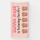 映画ナイトスリープポップコーン誕生日パーティー 横断幕 (縦)