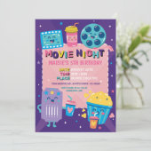 映画ナイトチケット映画シネマバースデーパーティー 招待状 (スタンド正面)