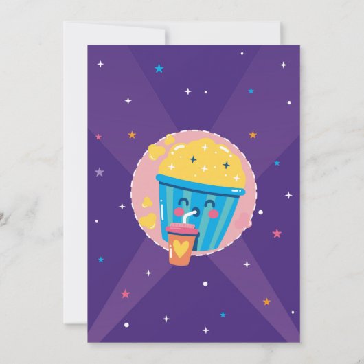 映画ナイトチケット映画シネマバースデーパーティー 招待状 (裏面)