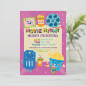 映画ナイトチケット映画シネマバースデーパーティー 招待状 (スタンド正面)