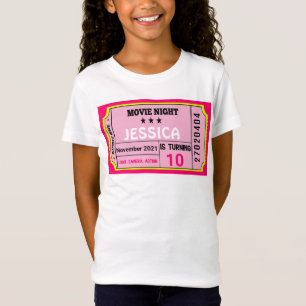 映画ナイトチケット誕生日ガーカスタムル Tシャツ