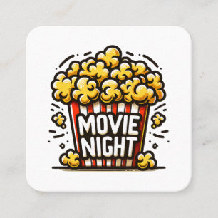 映画ナイトデライトポップコよくはしゃぐーン スクエア名刺
