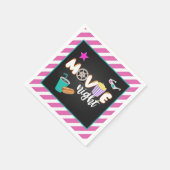 映画ナイトナプキン – 女の子 スタンダードカクテルナプキン (角)