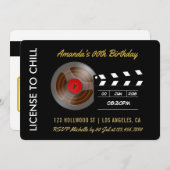 映画ナイトバースデーパーティーVIPパス招待状 招待状 (正面/裏面)