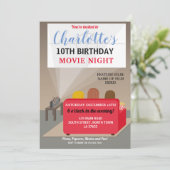 映画ナイトパーティーキッズ映画ムービー映画誕生日 招待状 (スタンド正面)