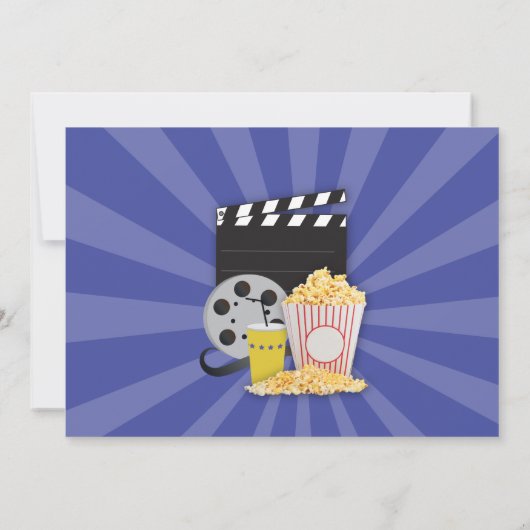 映画ナイトフィルムシネマバースデーパーティービュー招待状 招待状 (裏面)