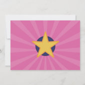 映画ナイトフィルムシネマバースデーパーティー写真ピンク 招待状 (裏面)