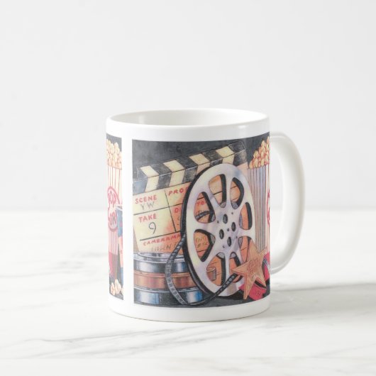 映画ナイトフィルムフェスティバルコーヒーティーマグカップ コーヒーマグカップ (正面右)