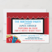 映画ナイトフェストポップコーンシネマバースデーパーティー 招待状 (正面)