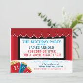 映画ナイトフェストポップコーンシネマバースデーパーティー 招待状 (スタンド正面)