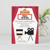 映画ナイト子供の誕生日パーティの招待状 招待状 (スタンド正面)