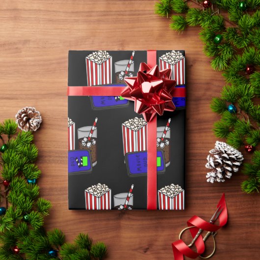 映画ナイト誕生日テーマ ラッピングペーパー (クリスマスギフト)