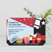 映画ナイト誕生日 招待状 (スタンド正面)