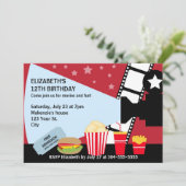 映画ナイト誕生日 招待状 (スタンド正面)