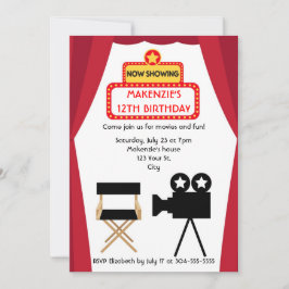 映画ナイト誕生日 招待状