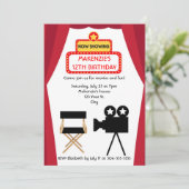 映画ナイト誕生日 招待状 (スタンド正面)