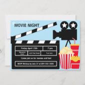 映画ナイト誕生日 招待状 (正面)