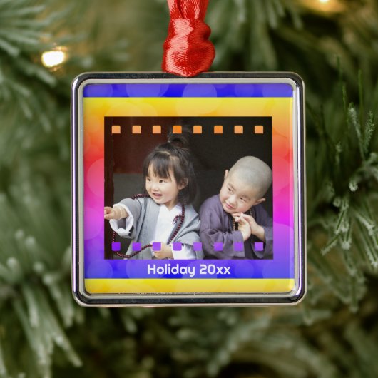 映画ネガティブフォトカスタム文字年記念 メタルオーナメント (ツリー)