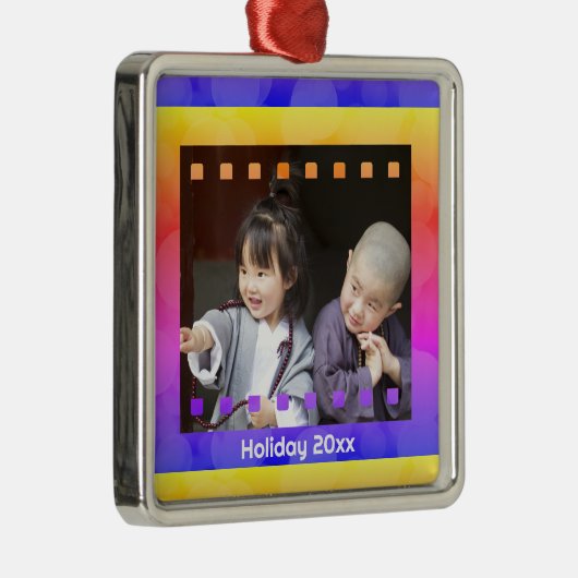 映画ネガティブフォトカスタム文字年記念 メタルオーナメント (右)