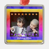 映画ネガティブフォトカスタム文字年記念 メタルオーナメント (正面)