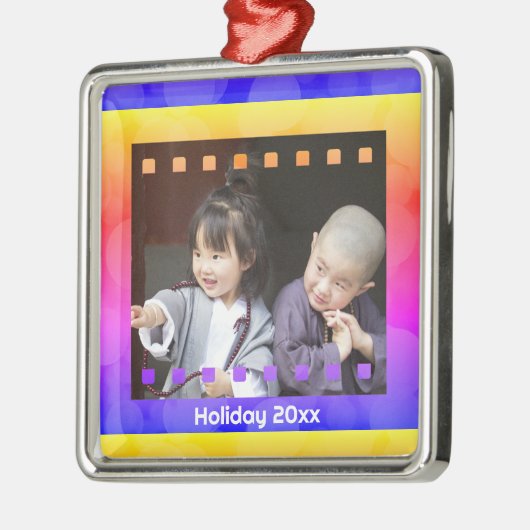 映画ネガティブフォトカスタム文字年記念 メタルオーナメント (左)