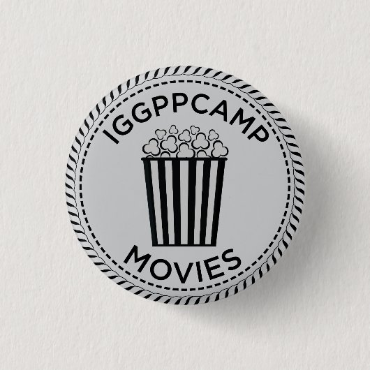 映画バッジに沿うIGGPPCampの腕時計 缶バッジ (正面)