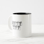 映画バフTシャツとギフト。 ツートーンマグカップ (正面左)