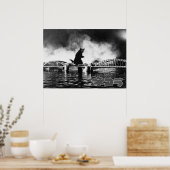 映画パロディ ネコラ 勝鬨橋 ポスター (キッチン)