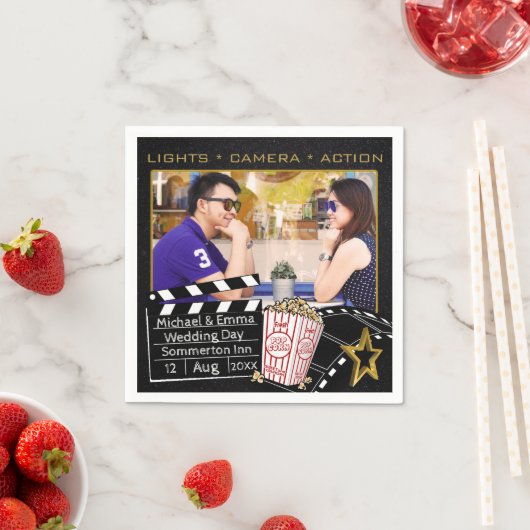 映画パーソナライズされたのスター枠 スタンダードカクテルナプキン (インサイチュ)