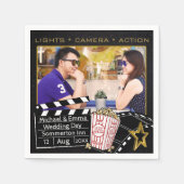 映画パーソナライズされたのスター枠 スタンダードカクテルナプキン (正面)