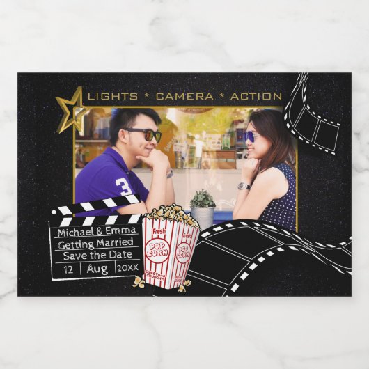 映画パーソナライズされたのスター枠 フードラベル (シングルラベル)