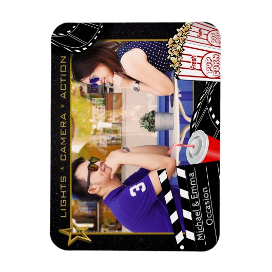 映画パーソナライズされたのスター枠 マグネット (縦)