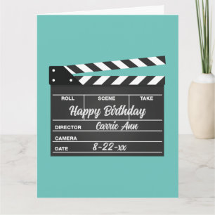 映画パーソナライズされたクラスボードアクア誕生日カード カード