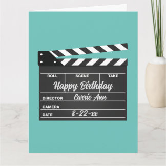 映画パーソナライズされたクラスボードアクア誕生日カード カード
