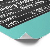 映画パーソナライズされたクラスボードアクア誕生日 ポスター (角)