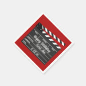 映画パーソナライズされたクラップボード紙パーティーナプキンス スタンダードカクテルナプキン (角)