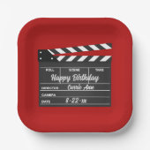 映画パーソナライズされたクラップボード紙プレート ペーパープレート (正面)