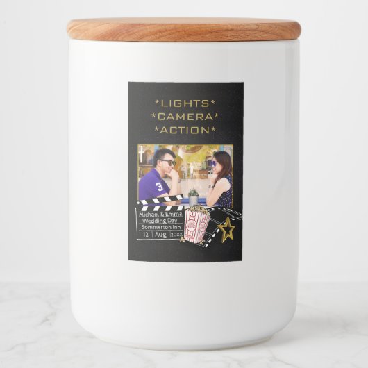 映画パーソナライズされたスターカスタムフォトシネマテーマ フードラベル (正面)