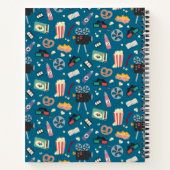 映画パーソナライズされたナイトフィルムポップコーンパターン ノートブック (裏面)