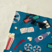 映画パーソナライズされたナイトフィルムポップコーンパターン ビーチタオル (インサイチュ)