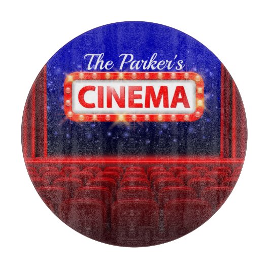 映画パーソナライズされた劇場シネマファミリールーム カッティングボード (正面)