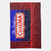 映画パーソナライズされた劇場シネマファミリールーム キッチンタオル (縦)