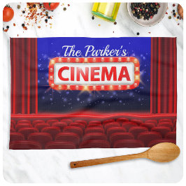 映画パーソナライズされた劇場シネマファミリールーム キッチンタオル