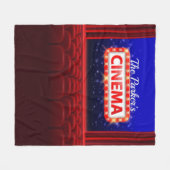 映画パーソナライズされた劇場シネマファミリールーム フリースブランケット (正面(横))