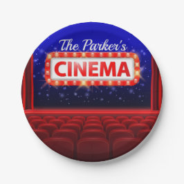映画パーソナライズされた劇場シネマファミリールーム ペーパープレート